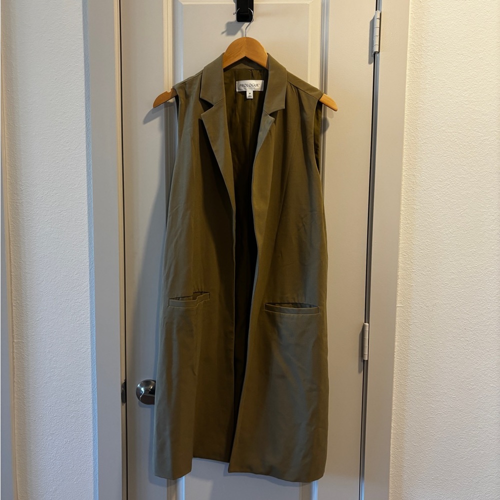 Prologue Olive Green Sleeveless Vest